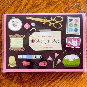Needle & Thread Sticky Notes Set 🌺